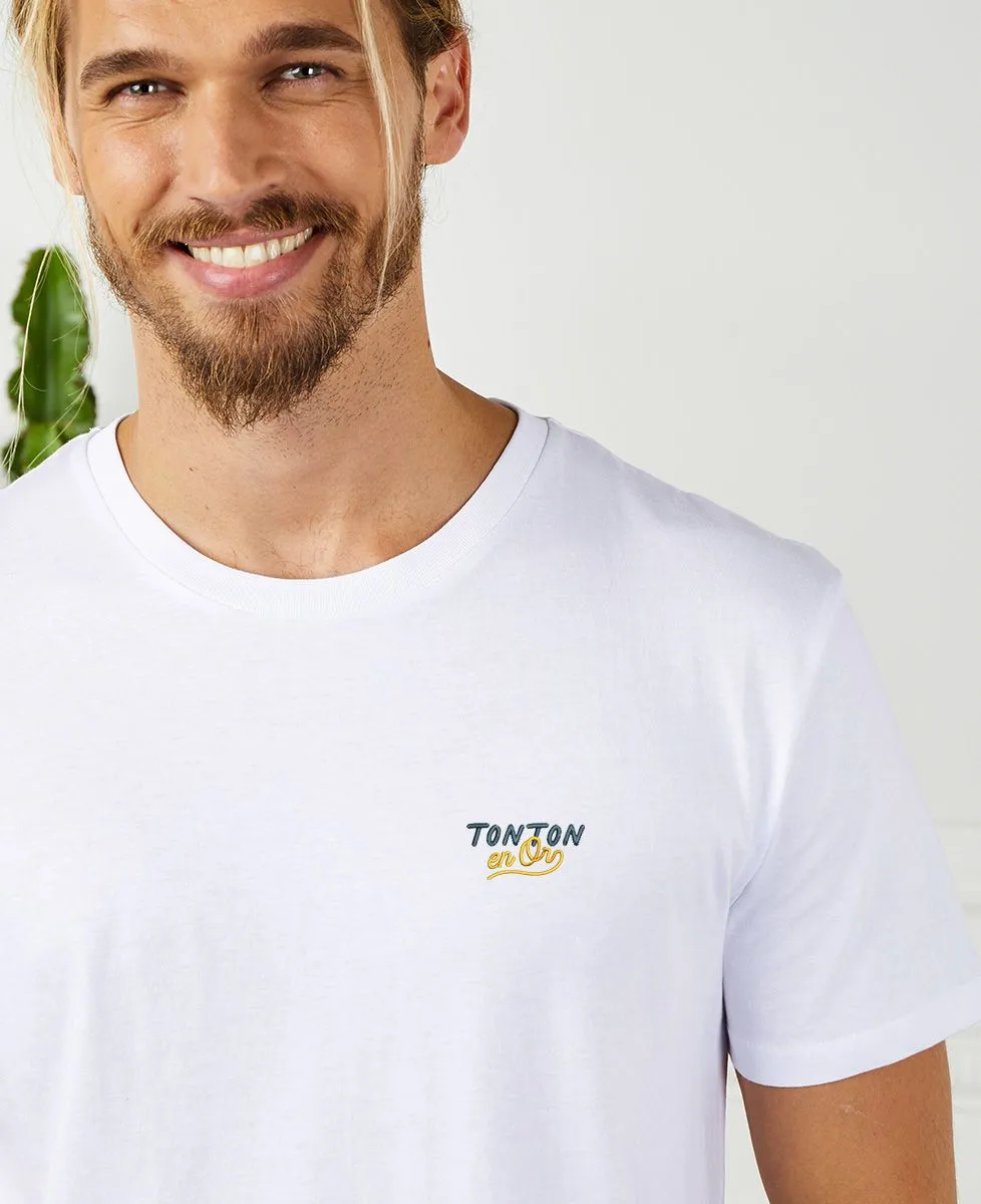 T-Shirt homme Tonton en or (brodé)