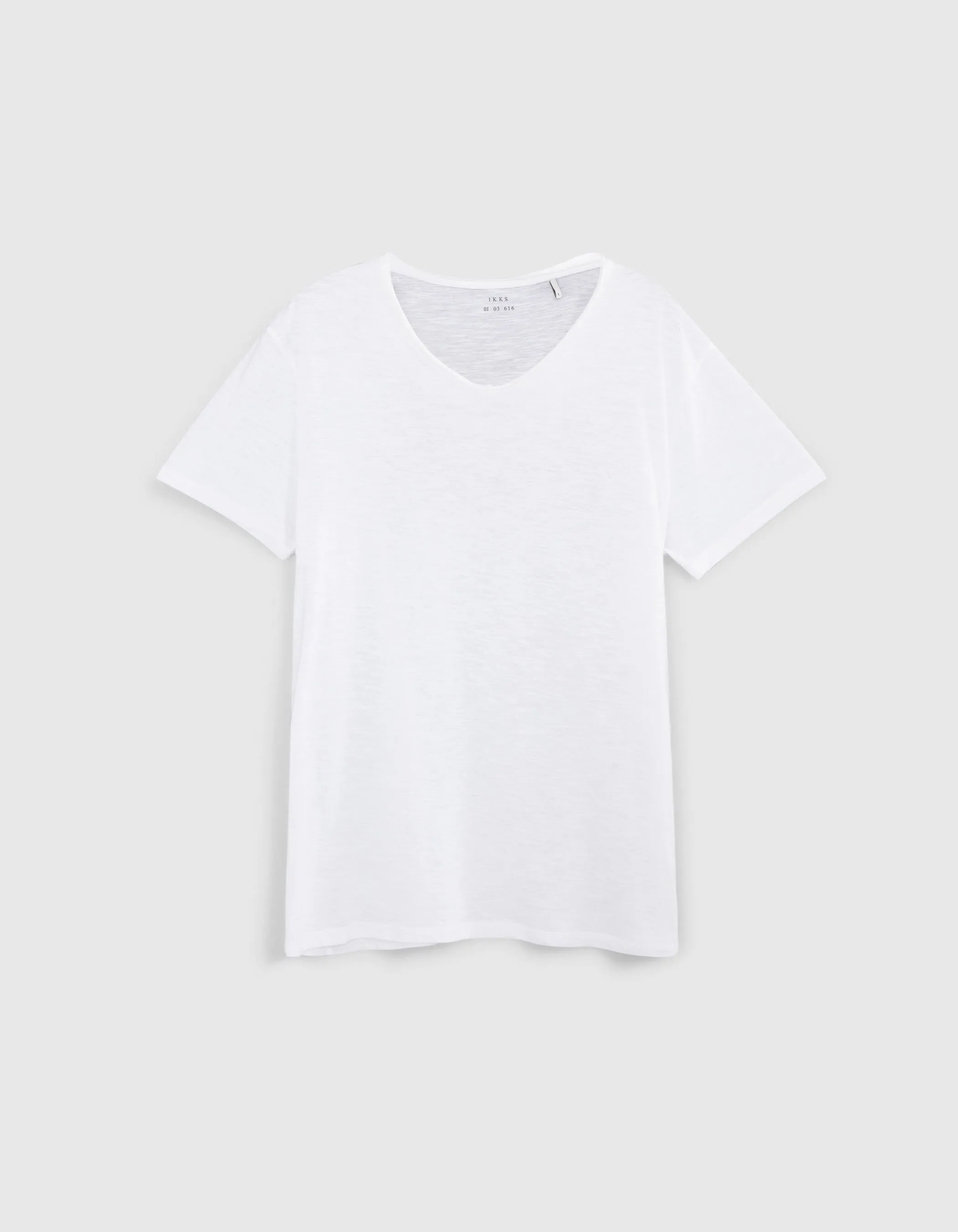 T-shirt L'Essentiel blanc col V Homme