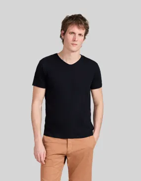 T-shirt L'Essentiel noir col V Homme