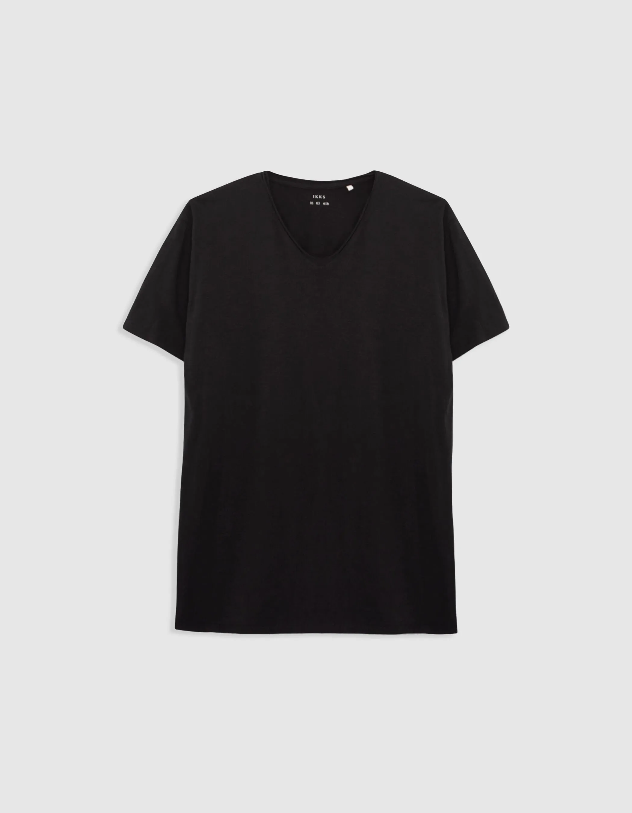 T-shirt L'Essentiel noir col V Homme