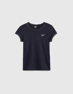 Tee-shirt navy Essentiel en coton bio fille