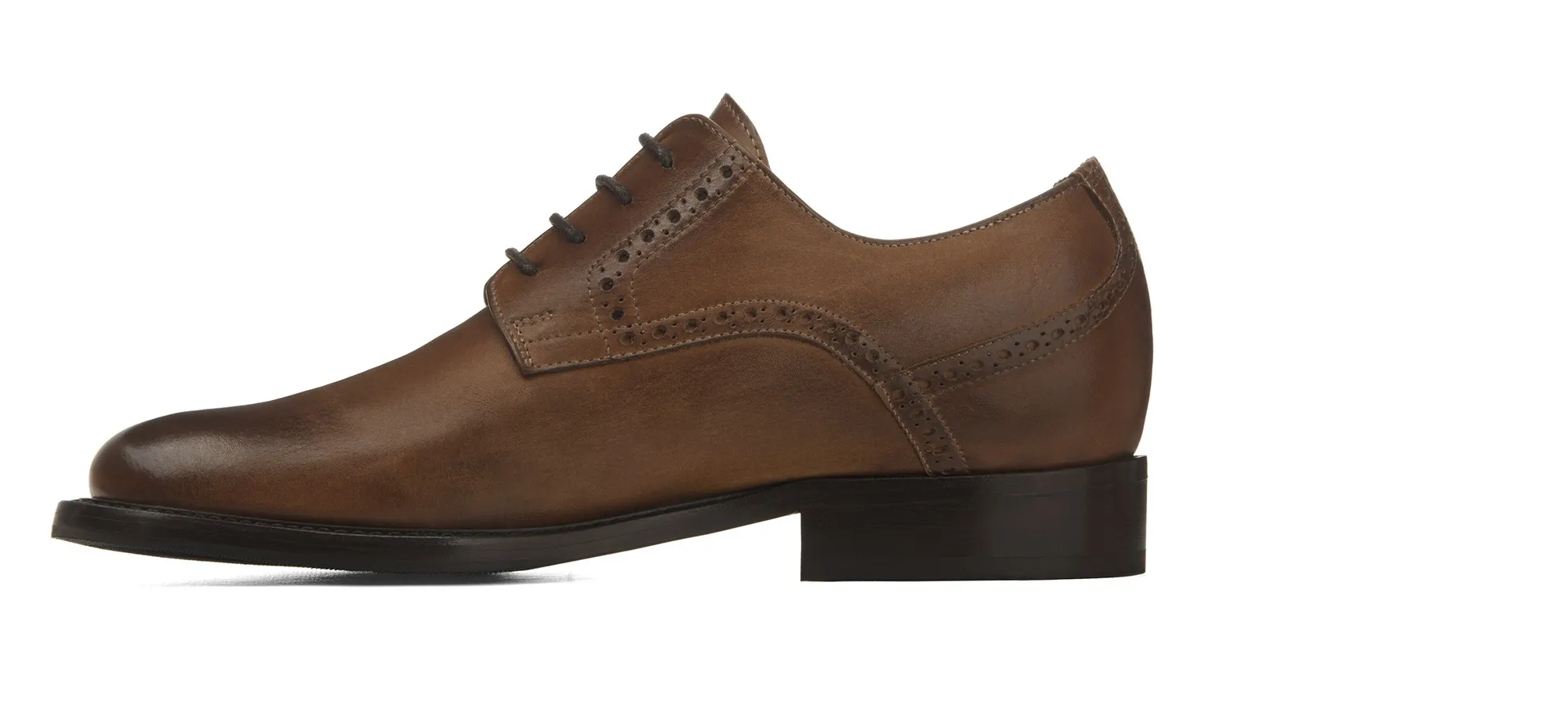 Vaughan - Classiques chaussures rehaussantes en Cuir Pleine Fleur de 6 cm à 8 cm en plus