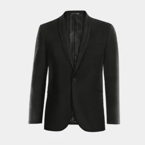 Veste noir col châle essentiel